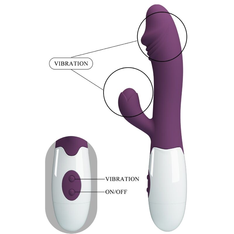 Vibratore Rabbit Punto G Pretty Love Snappy — Viola