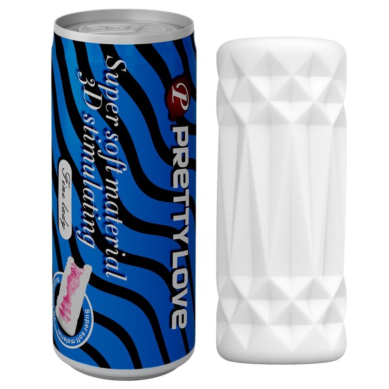 Masturbatore Maschile Tascabile Pretty Love 3D Can — TPR