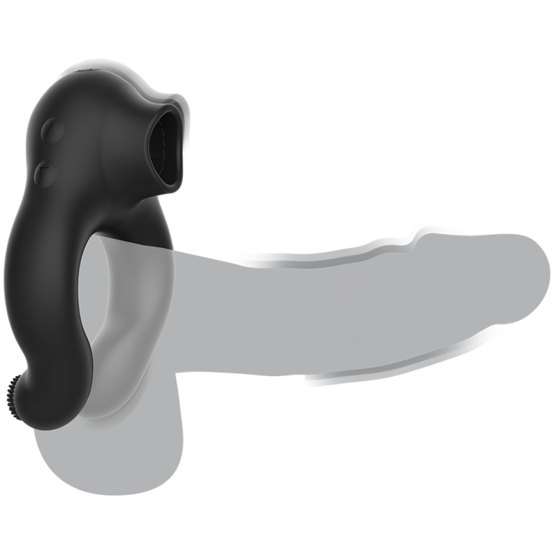 Anello Fallico Vibrante Armony — Silicone, 3 Motori, Nero