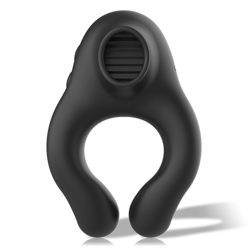 Anello Fallico Vibrante Armony — Silicone, 3 Motori, Nero