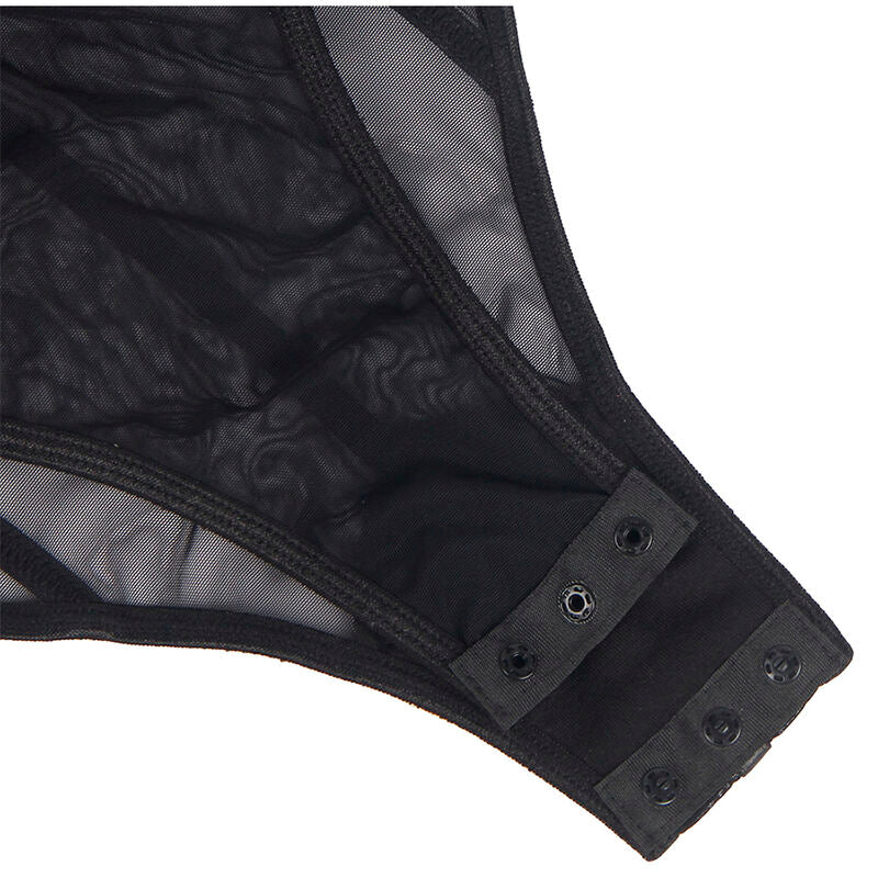 Body Erotico con Bretelle a Catena Subblime — Nero, S/M