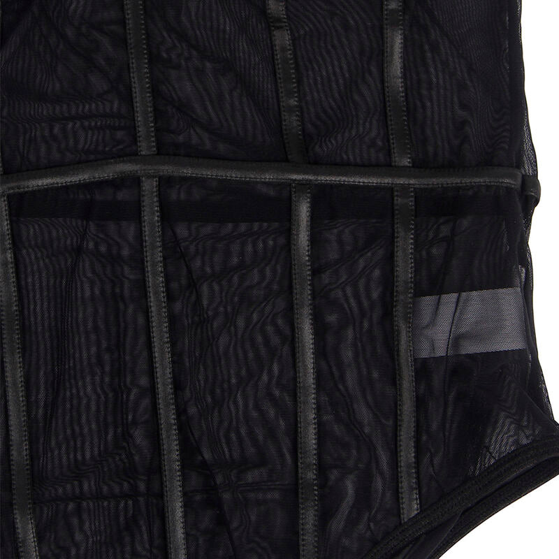 Body Erotico con Bretelle a Catena Subblime — Nero, S/M