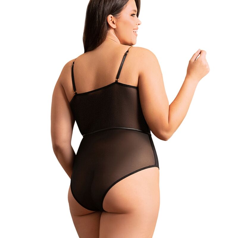 Body Erotico con Catena Subblime — Trasparente, L/XL