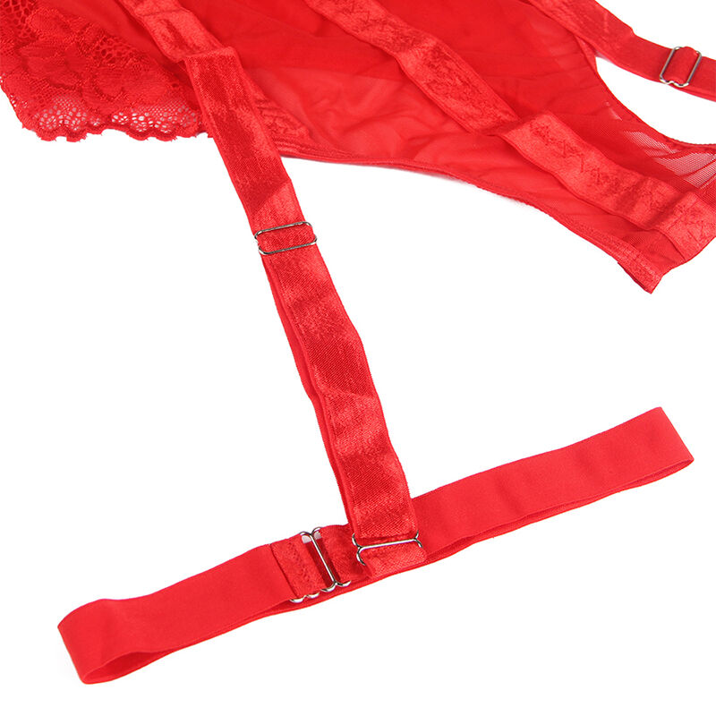 Body Erotico in Pizzo Subblime — Reggicalze, L/XL