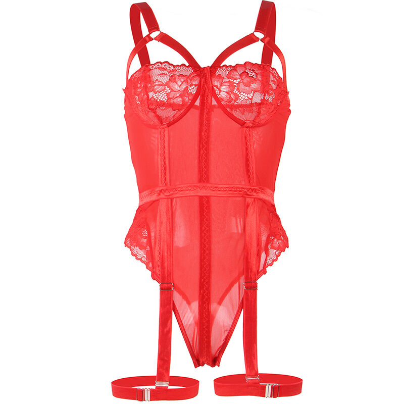Body Erotico in Pizzo Subblime — Reggicalze, L/XL