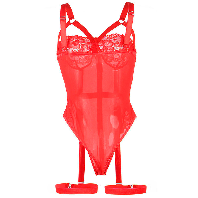 Body Erotico in Pizzo Subblime — Reggicalze, L/XL