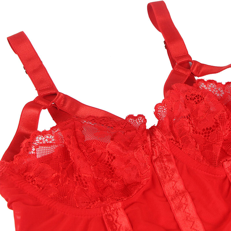 Body Erotico in Pizzo Subblime — Reggicalze, L/XL