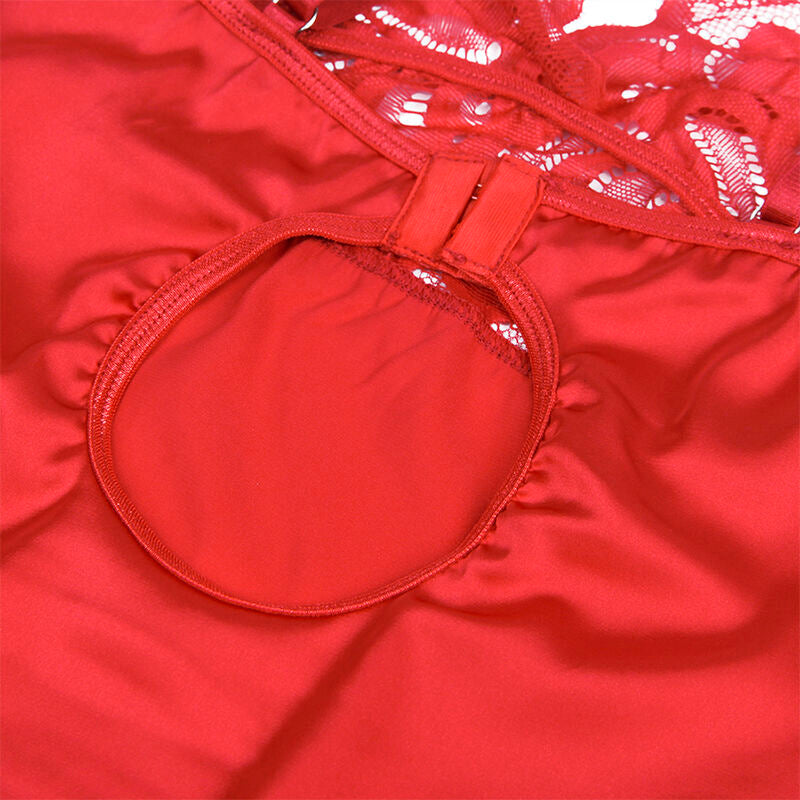Babydoll in Pizzo Floreale Subblime — Raso, Rosso S/M