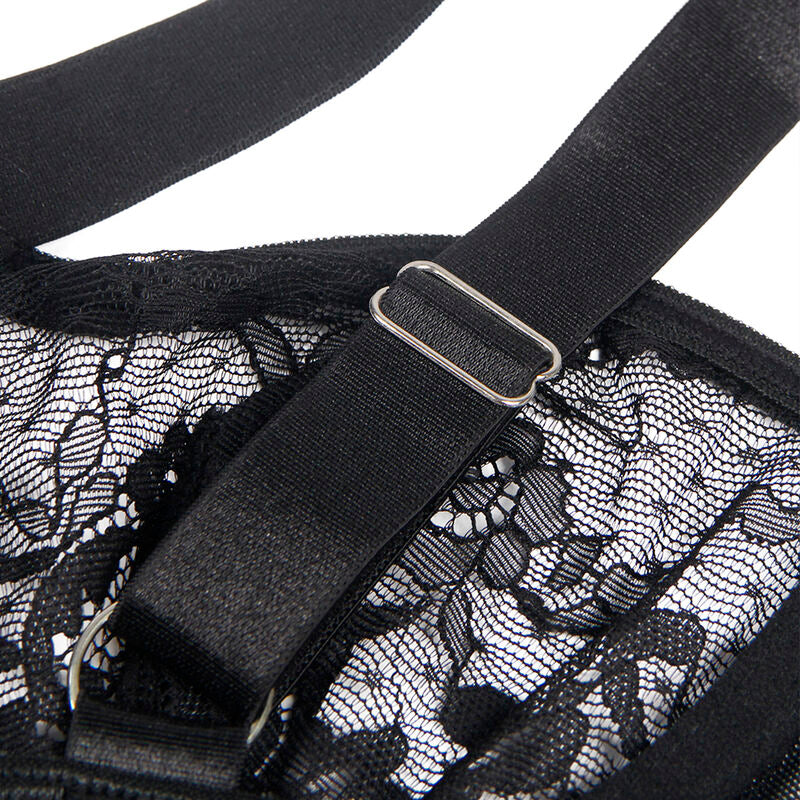 Body Erotico con Giarrettiera Subblime — Pizzo, Nero S/M