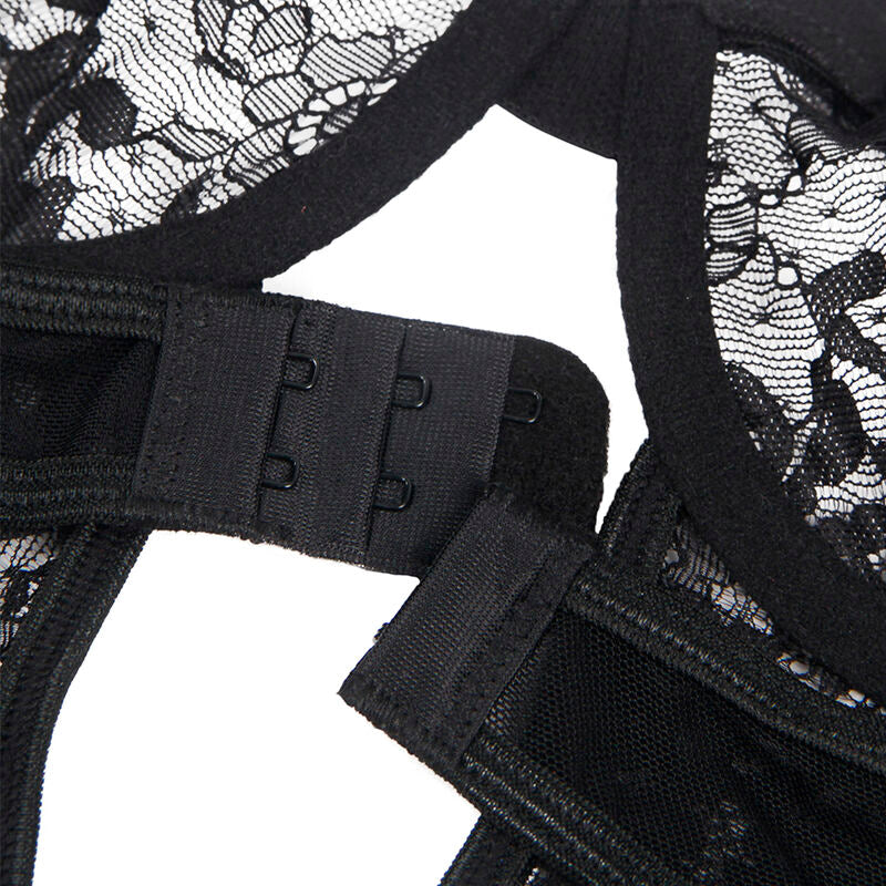 Body Erotico con Giarrettiera Subblime — Pizzo, Nero S/M