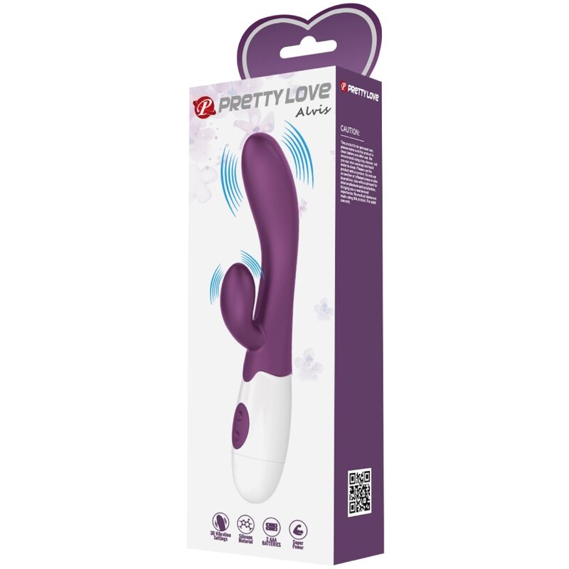 Vibratore Rabbit Punto G Pretty Love Alvis — Silicone, Viola