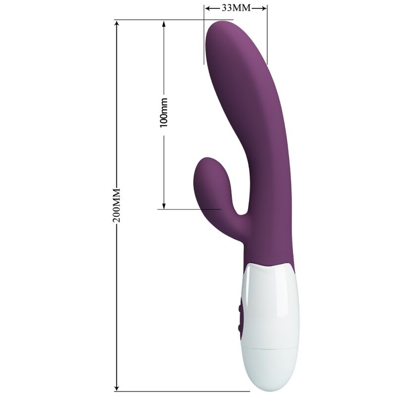 Vibratore Rabbit Punto G Pretty Love Alvis — Silicone, Viola