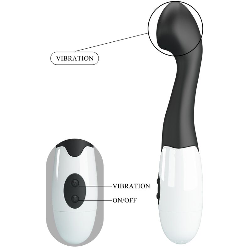 Vibratore Punto G Pretty Love Charles — 30 Modalità, Nero