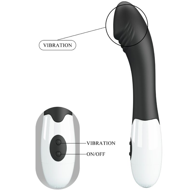 Vibratore Punto G Pretty Love Elemental — 30 Modalità, Nero