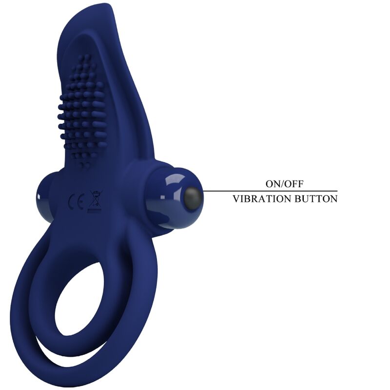 Anello Fallico Vibrante Pretty Love Bronson — 10 Modalità, Blu