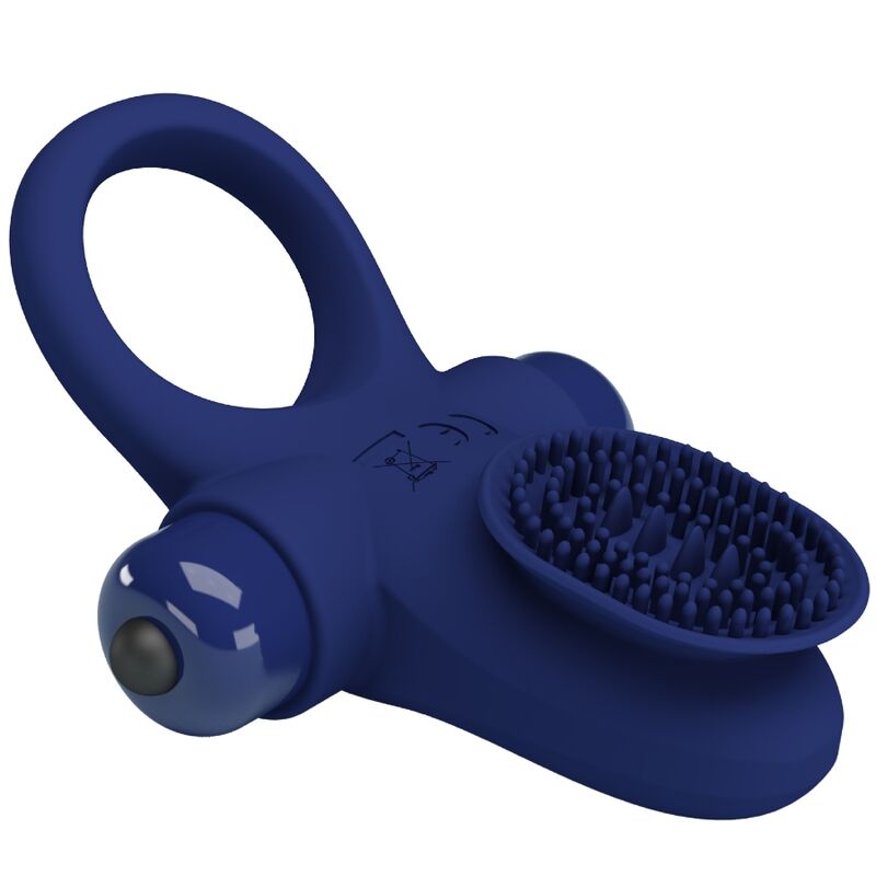 Anello Fallico Vibrante Pretty Love — Silicone, Blu