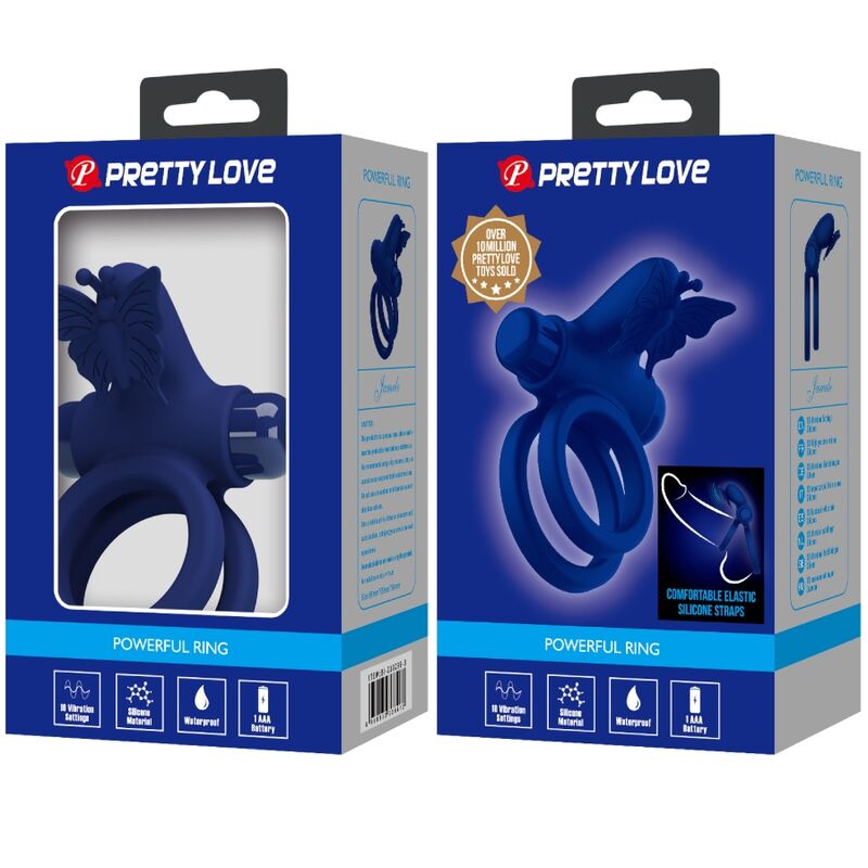 Anello Fallico Vibrante Pretty Love Jamele — Doppio, Farfalla