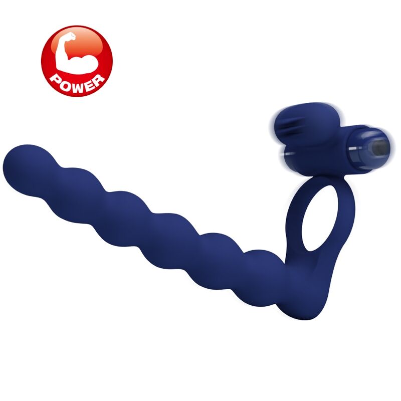 Anello Fallico Vibrante Pretty Love Ajmal — 10 Funzioni, Blu
