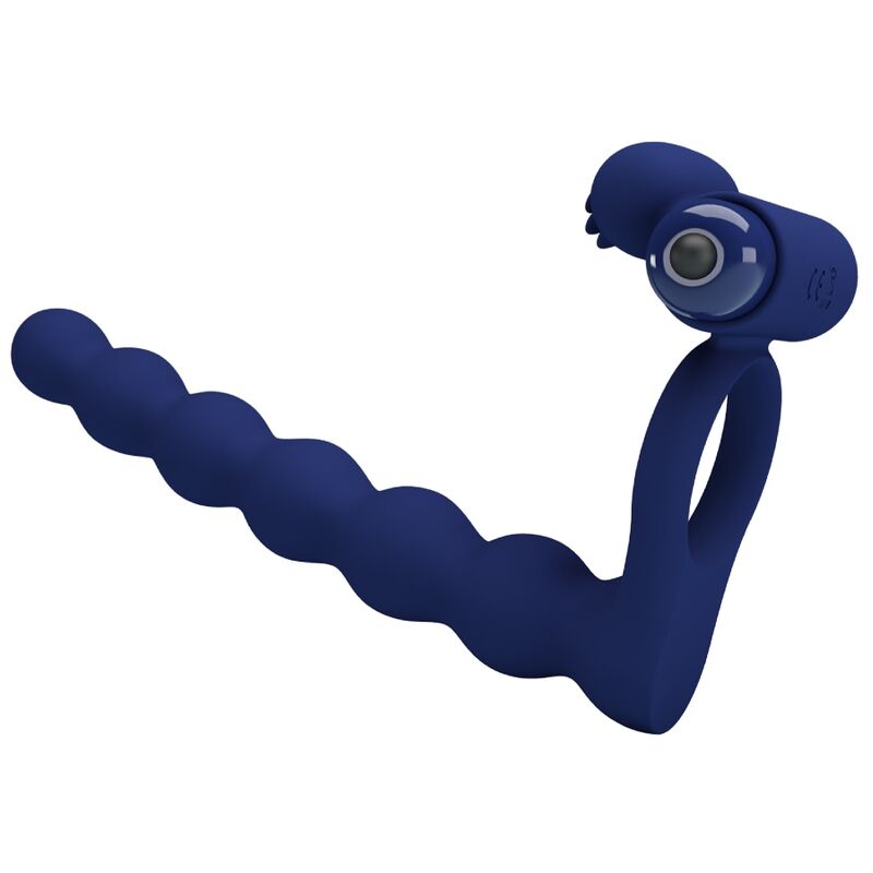 Anello Fallico Vibrante Pretty Love Ajmal — 10 Funzioni, Blu