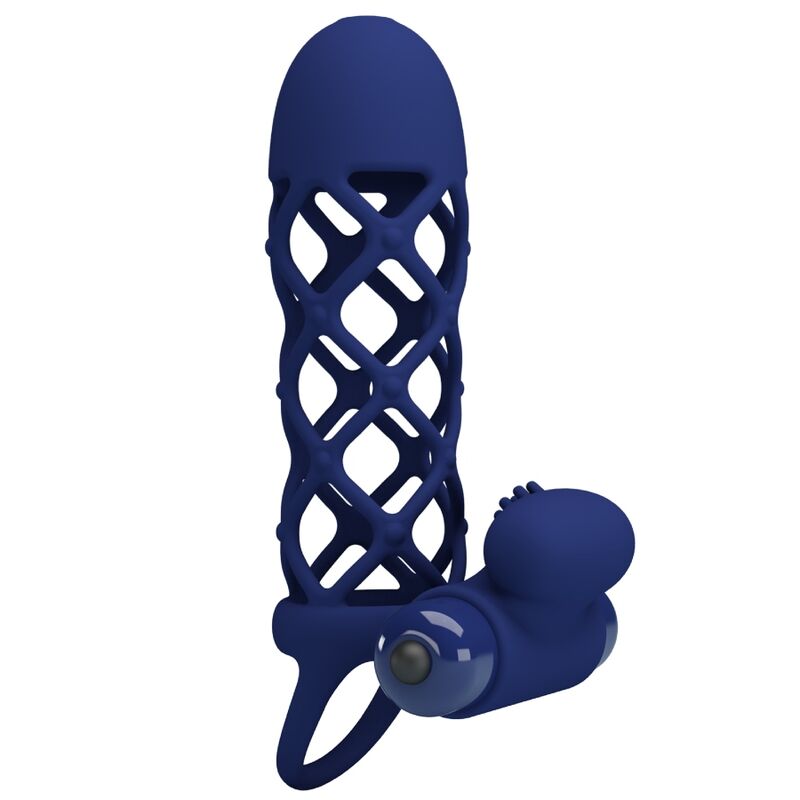 Anello Fallico Vibrante con Guaina Pretty Love Giann — Blu