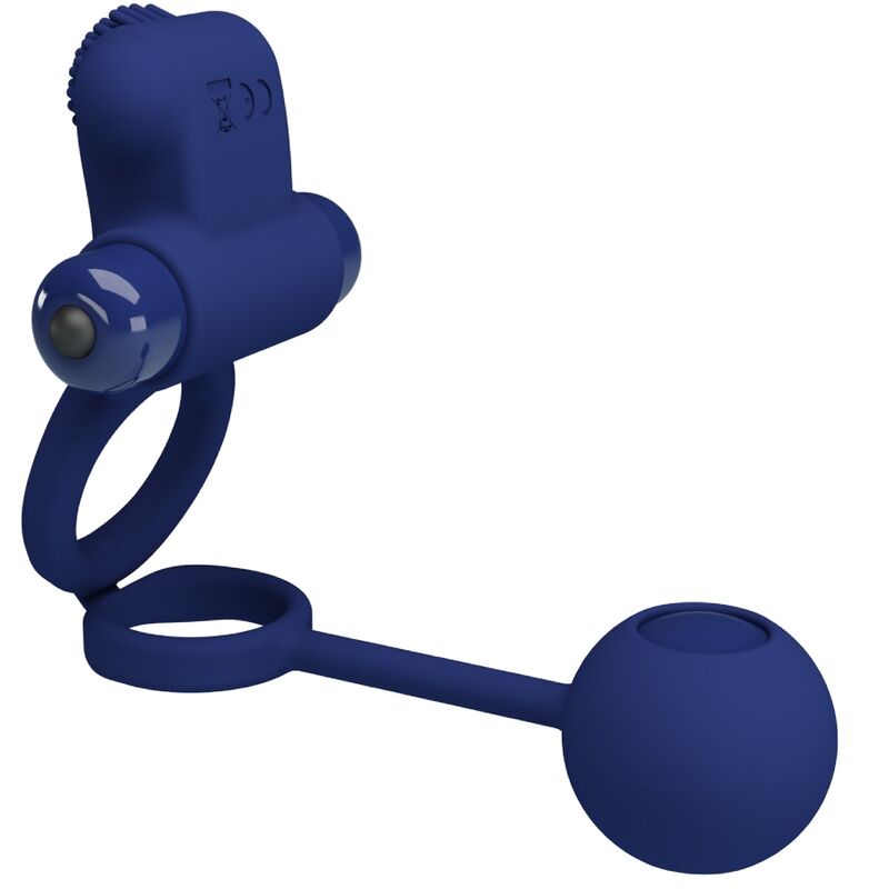 Anello Fallico Vibrante con Plug Pretty Love Remington — Blu