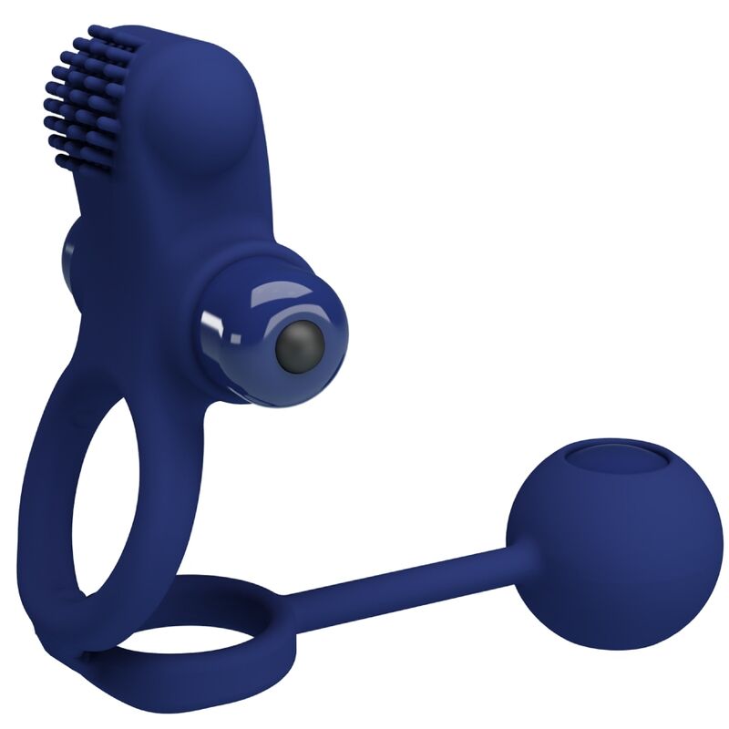 Anello Fallico Vibrante con Plug Pretty Love Remington — Blu