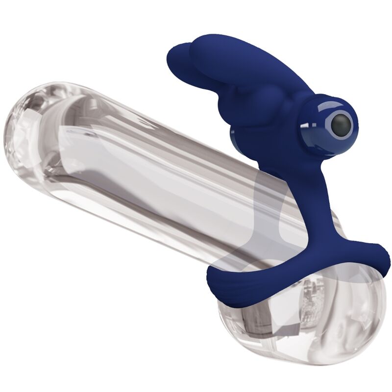 Anello Fallico Vibrante Doppio Pretty Love Francisco — Blu
