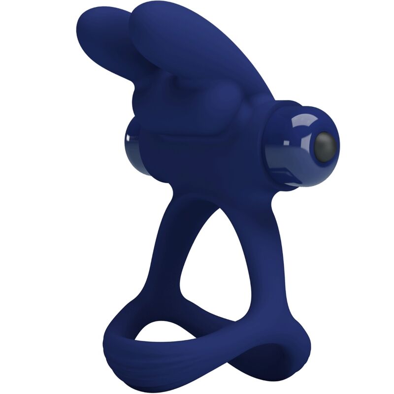 Anello Fallico Vibrante Doppio Pretty Love Francisco — Blu