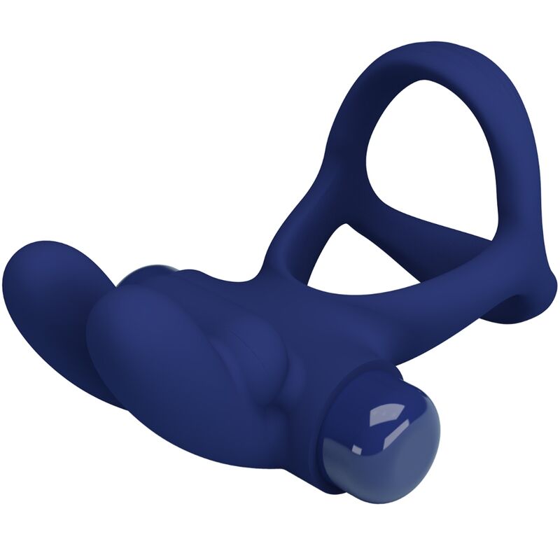 Anello Fallico Vibrante Doppio Pretty Love Francisco — Blu
