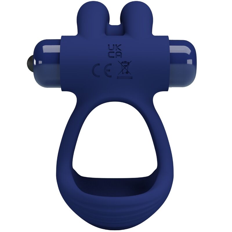 Anello Fallico Vibrante Doppio Pretty Love Francisco — Blu