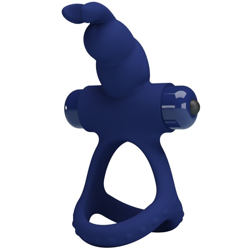Anello Fallico Vibrante Pretty Love Luchito — Doppio, Blu