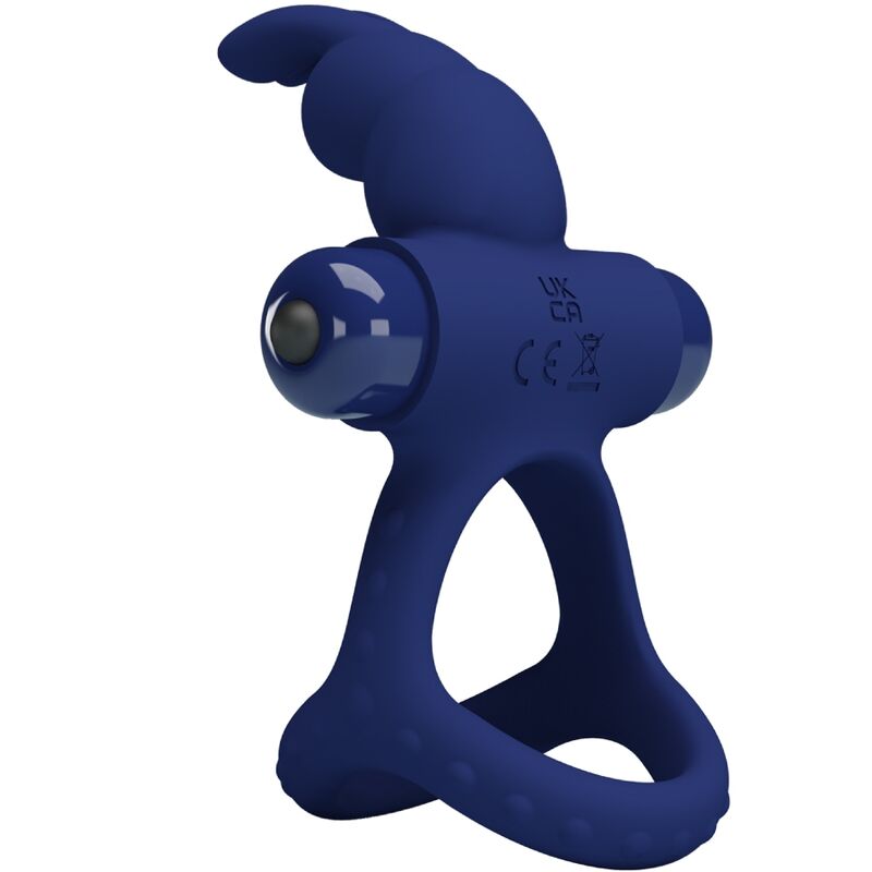 Anello Fallico Vibrante Pretty Love Luchito — Doppio, Blu