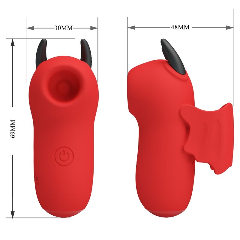 Stimolatore Dito Vibrante Pretty Love Magic Devil — Silicone