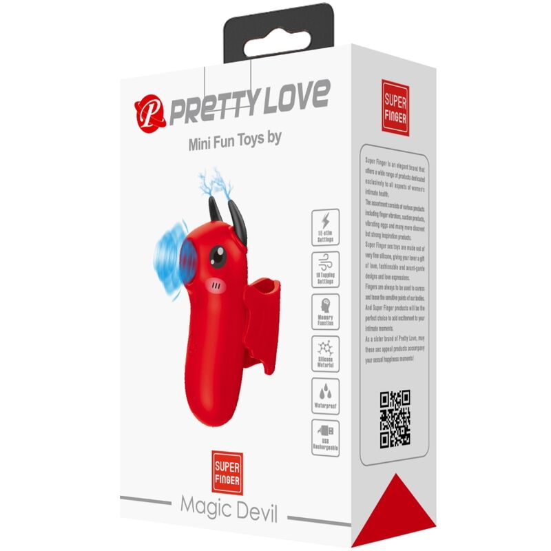 Stimolatore Dito Vibrante Pretty Love Magic Devil — Silicone
