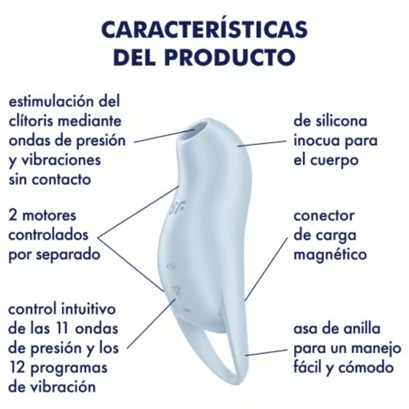 Succhia Clitoride Satisfyer Pocket Pro 1 — Azzurro