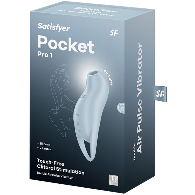 Succhia Clitoride Satisfyer Pocket Pro 1 — Azzurro