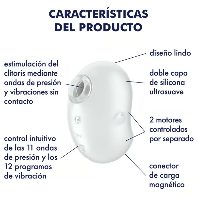 Stimolatore Clitoride Satisfyer Cutie Ghost — Lay-On, Bianco
