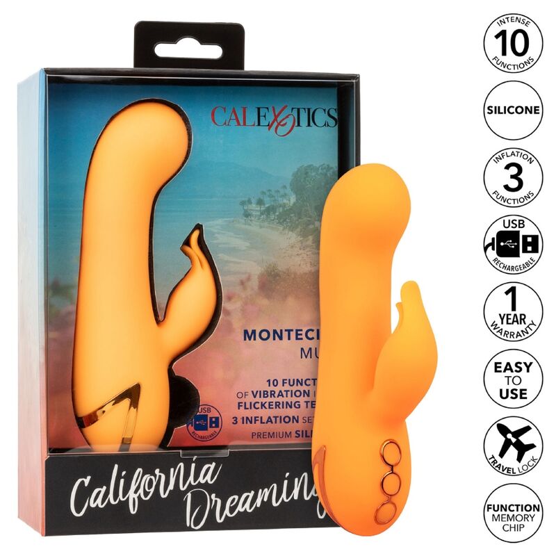 Vibratore Rabbit Gonfiabile Calexotics Montecito Muse — Arancione