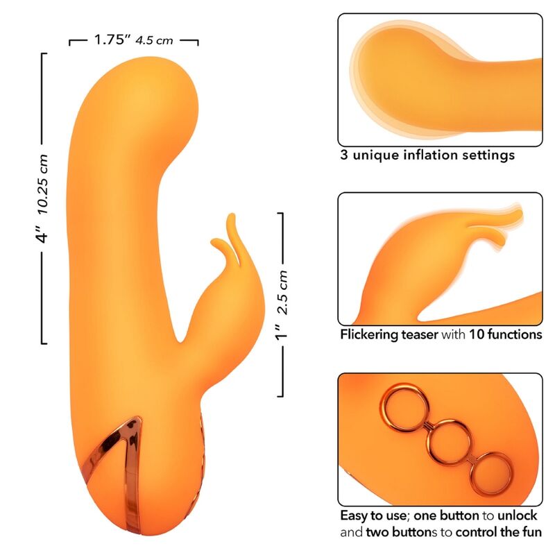 Vibratore Rabbit Gonfiabile Calexotics Montecito Muse — Arancione
