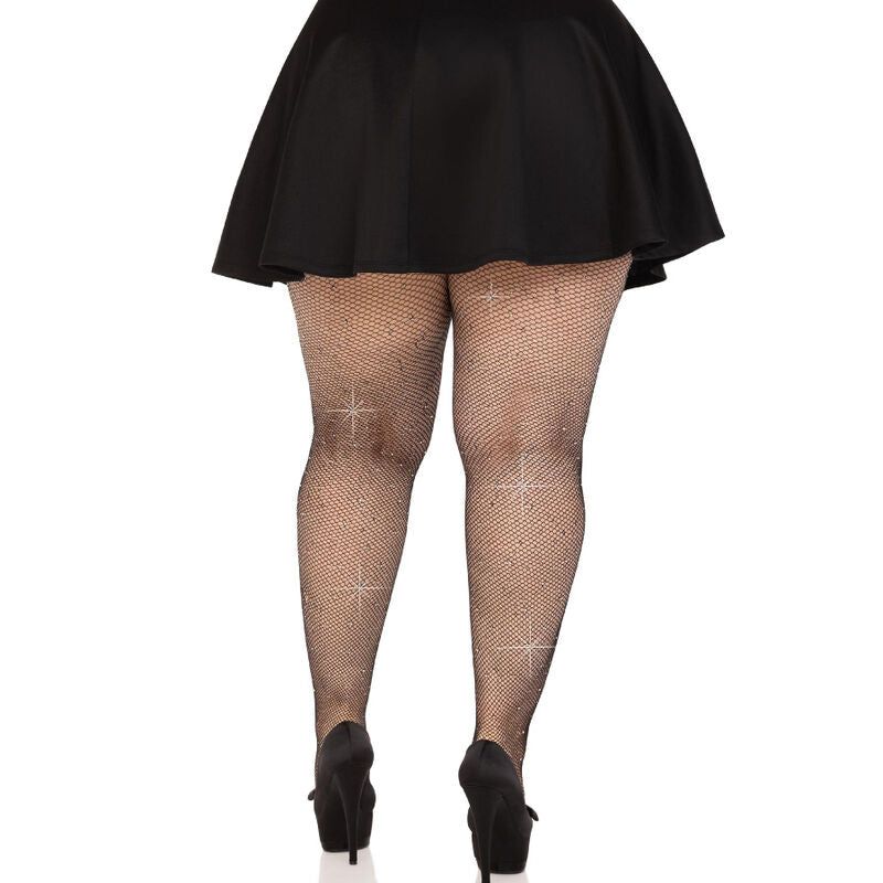 Calze a Rete con Strass Leg Avenue Colby — Taglie Forti