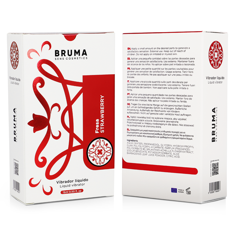 Gel Orgasmico al Gusto Fragola Bruma Vibratore Liquido — 15 ml