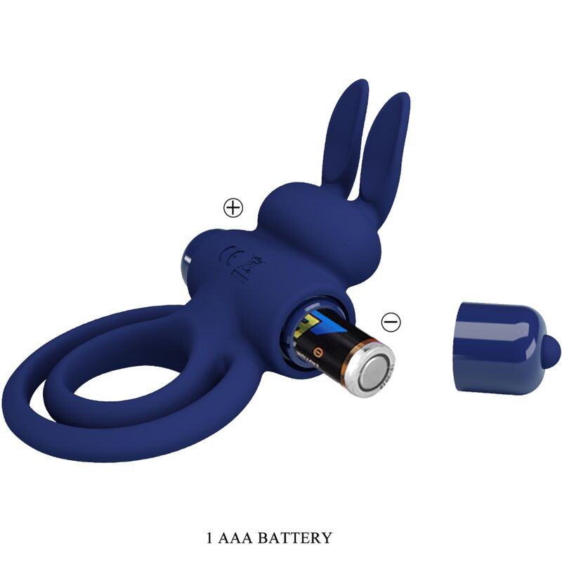 Anello Fallico Vibrante Rabbit Pretty Love Darey — Blu