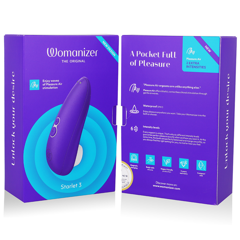 Succhia Clitoride Womanizer Starlet 3 — Pleasure Air, Indigo