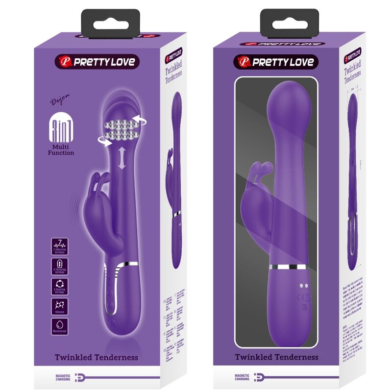 Vibratore Rabbit Pretty Love Dejon — 3 in 1, Viola