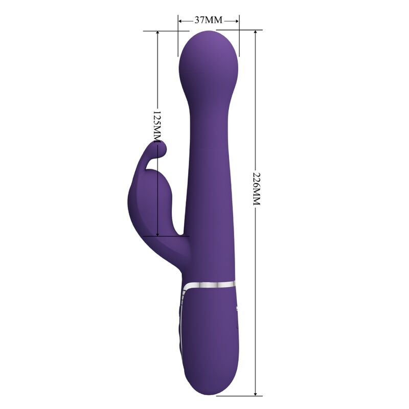 Vibratore Rabbit Pretty Love Dejon — 3 in 1, Viola
