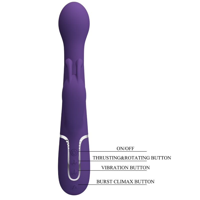 Vibratore Rabbit Pretty Love Dejon — 3 in 1, Viola