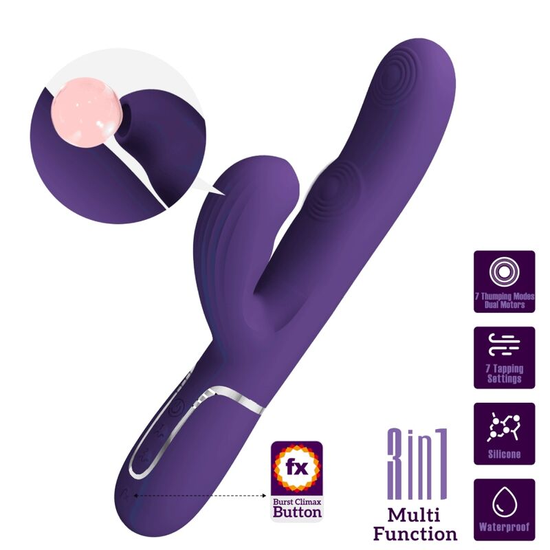 Vibratore Rabbit Multifunzione Pretty Love Perlita — 7 Modalità