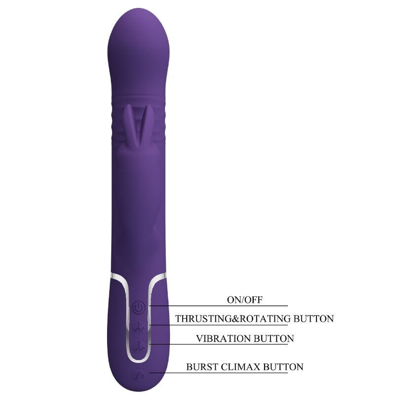 Vibratore Rabbit Pretty Love Coale — 4 in 1, Viola
