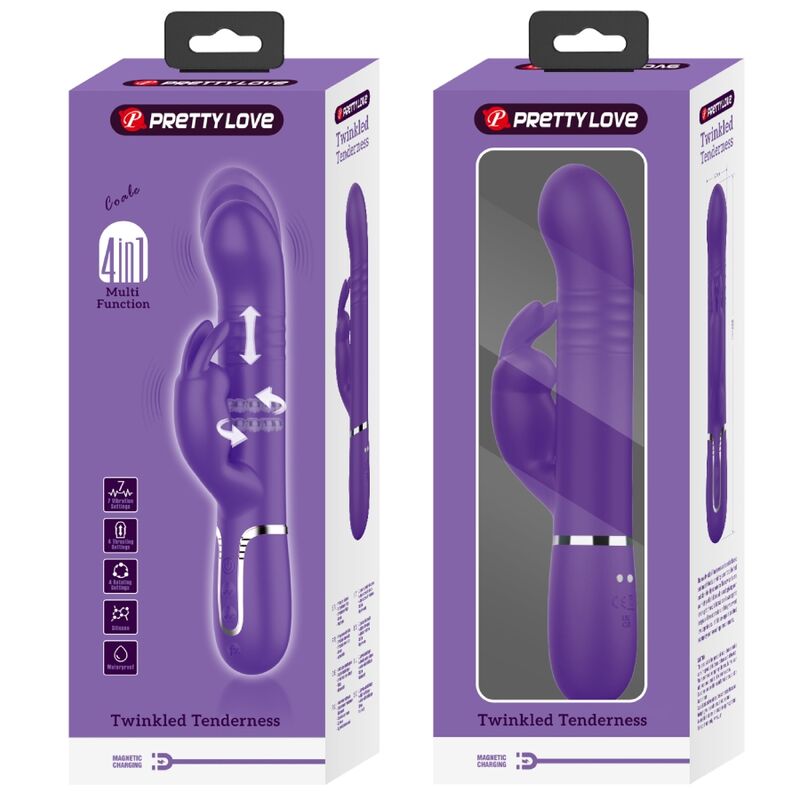 Vibratore Rabbit Pretty Love Coale — 4 in 1, Viola