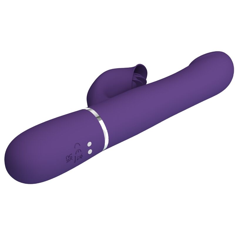 Vibratore Rabbit con Perle Pretty Love Zalin — 4 in 1, Viola